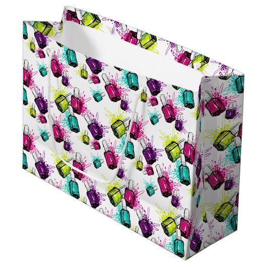 Neon Nail Pools patroonpatroon Groot Cadeauzakje (Voorkant Gekanteld)