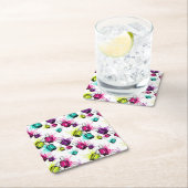 Neon Nail Pools patroonpatroon Kartonnen Onderzetters (Insitu)