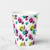 Neon Nail Pools patroonpatroon Papieren Bekers (Rechts)