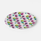 Neon Nail Pools patroonpatroon Papieren Bordje (Gekanteld)