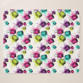 Neon Nail Pools patroonpatroon Sherpa Deken (Voorkant (horizontaal))
