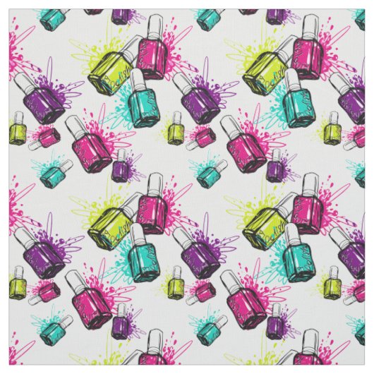 Neon Nail Pools patroonpatroon Stof (Swatch)