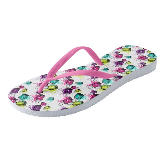 Neon Nail Pools patroonpatroon Teenslippers (Schuin)