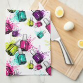 Neon Nail Pools patroonpatroon Theedoek (Quarter Fold)