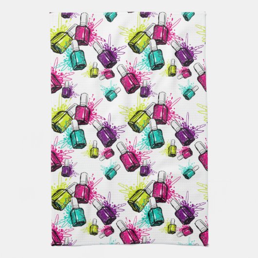 Neon Nail Pools patroonpatroon Theedoek (Verticaal)