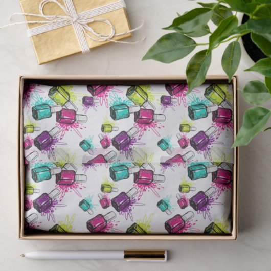 Neon Nail Pools patroonpatroon Tissuepapier (Geschenk)