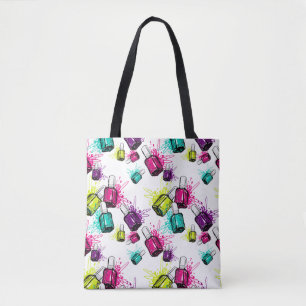 Neon Nail Pools patroonpatroon Tote Bag