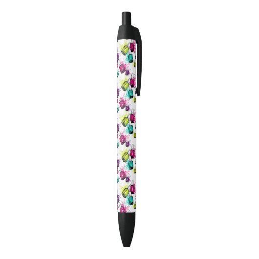 Neon Nail Pools patroonpatroon Zwarte Inkt Pen (Achterkant (Verticaal))