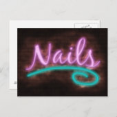 Neon Nails-bord Briefkaart (Voorkant / Achterkant)