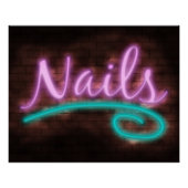 Neon Nails-bord Perfect Poster (Voorkant)