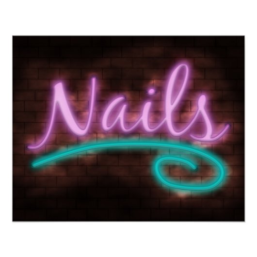 Neon Nails-bord Perfect Poster (Voorkant)
