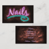 Neon Nails-technicus Visitekaartje (Voorkant / Achterkant)