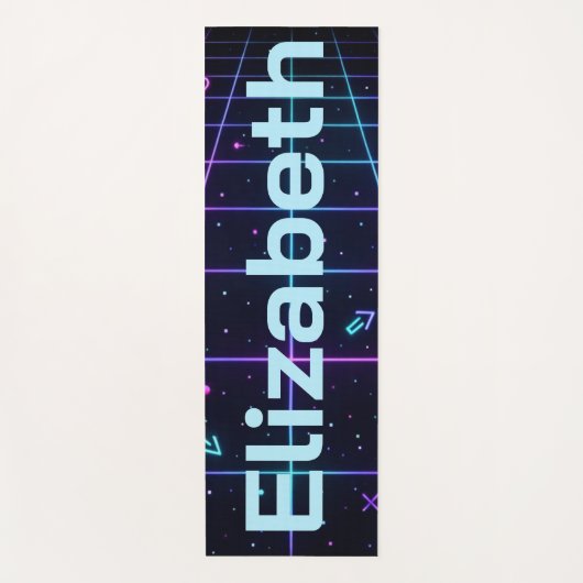Neon Name Retro 80s  Yogamat (Voorkant)