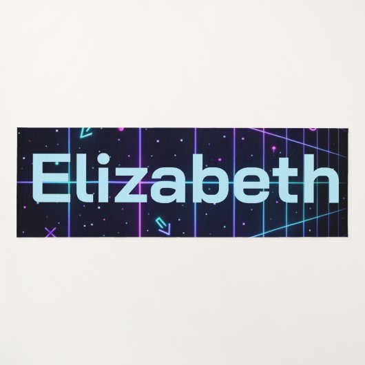Neon Name Retro 80s  Yogamat (Voorkant (horizontaal))