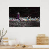 Neon Nassau Poster (Keuken)