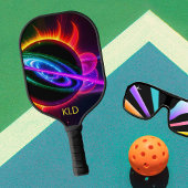 Neon Nebula met monogram Pickleball Paddle