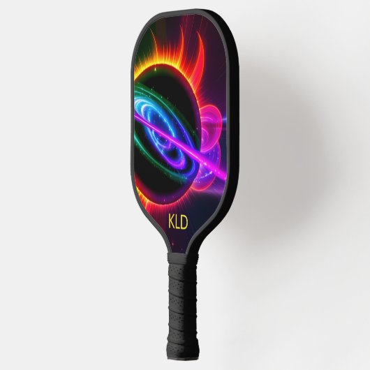 Neon Nebula met monogram Pickleball Paddle (Links)