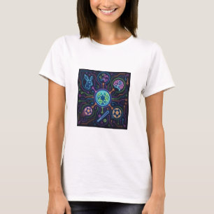 Neon Netwerk: De Synergie van Mondiale Duurzaamhei T-shirt