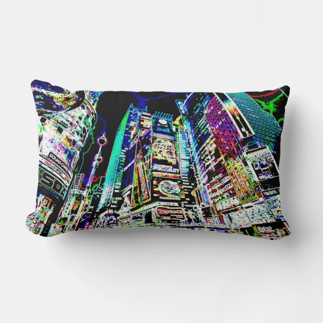 Neon New York City Kussen (Voorkant)