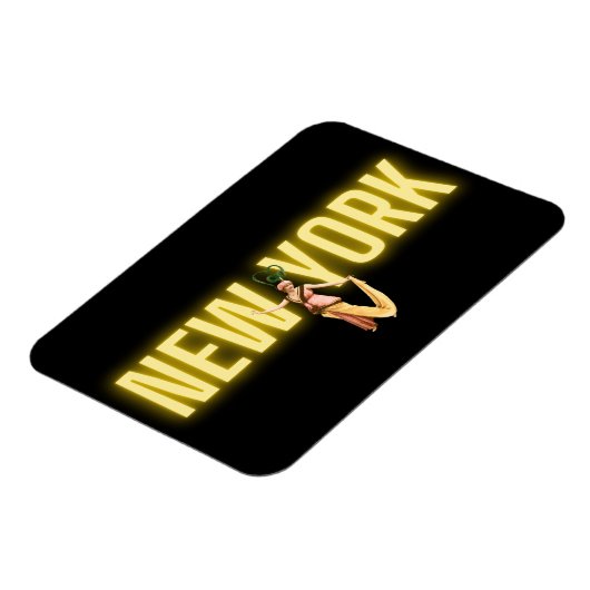 Neon New York en  Beauties Magnet Magneet (Linkerzijde)