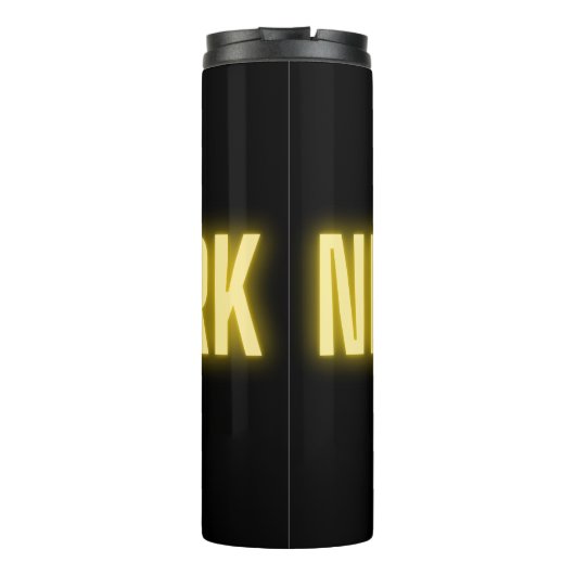 Neon New York en  schoonheden Thermosbeker (Achterkant)