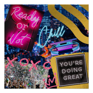 Neon New York Perfect Poster