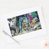 Neon New York Rechthoekige Sticker (Envelop)