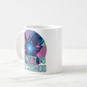 Neon Nexus - Verbinding met de kosmos Koffiemok (Voorkant links)