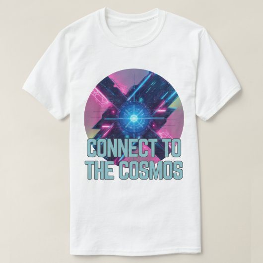 Neon Nexus - Verbinding met de kosmos T-shirt (Design voorkant)