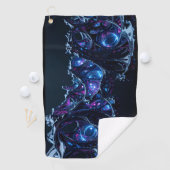 Neon Nexus: verweven techno-organische structuur Golfhanddoek (Insitu)