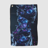 Neon Nexus: verweven techno-organische structuur Golfhanddoek (Voorkant)