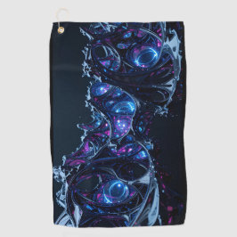 Neon Nexus: verweven techno-organische structuur Golfhanddoek