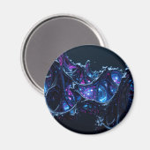 Neon Nexus: verweven techno-organische structuur Magneet (Voorkant / Achterkant)