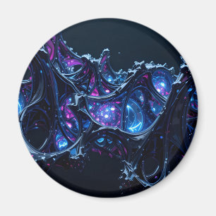 Neon Nexus: verweven techno-organische structuur Magneet