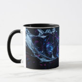 Neon Nexus: verweven techno-organische structuur Mok (Links)