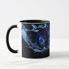 Neon Nexus: verweven techno-organische structuur Mok