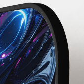 Neon Nexus: verweven techno-organische structuur Pickleball Paddle (Links Detail)