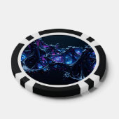 Neon Nexus: verweven techno-organische structuur Poker Chips (Enkel)