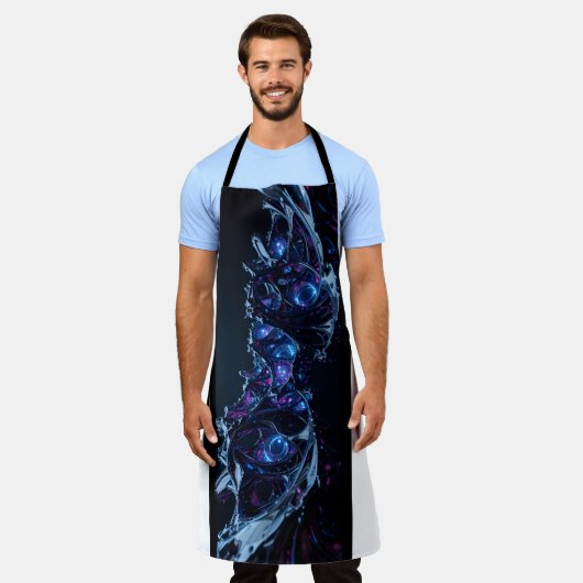 Neon Nexus: verweven techno-organische structuur Schort (Gedragen)