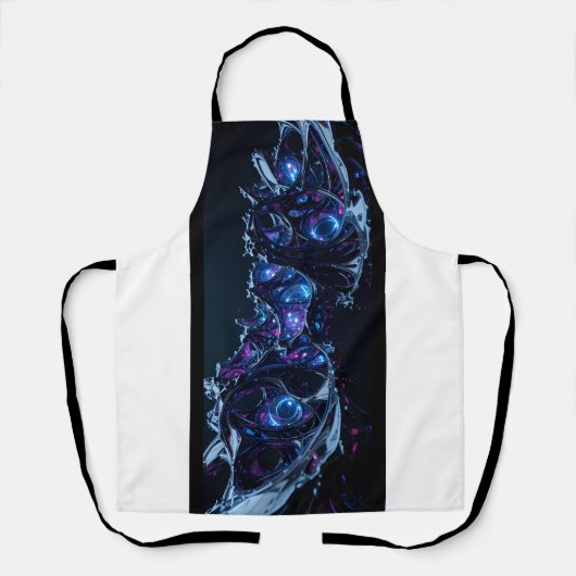 Neon Nexus: verweven techno-organische structuur Schort (Voorkant)