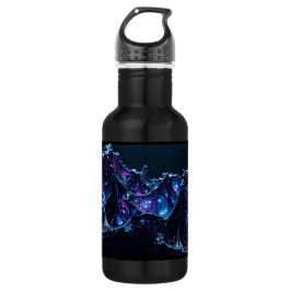 Neon Nexus: verweven techno-organische structuur Waterfles