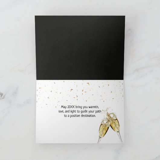 Neon Nieuwjaar Billboard Feestdagen Kaart (Binnen)