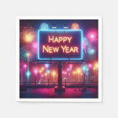 Neon Nieuwjaar Billboard Servet (Voorkant)