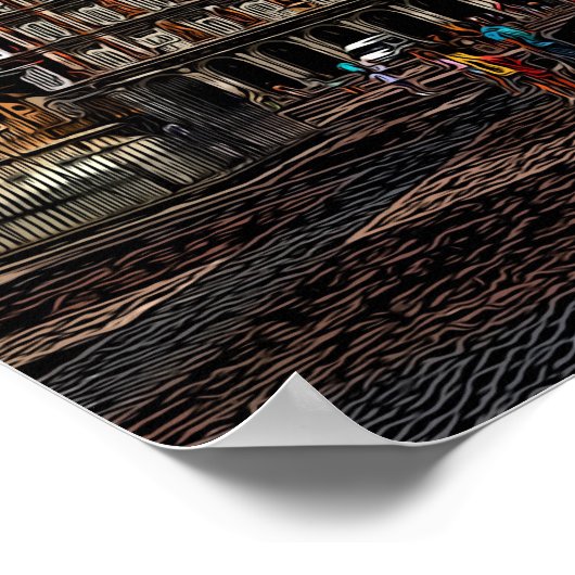 Neon Night Art van Madrid Poster