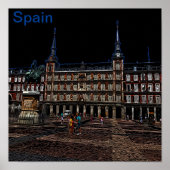 Neon Night Art van Madrid Poster