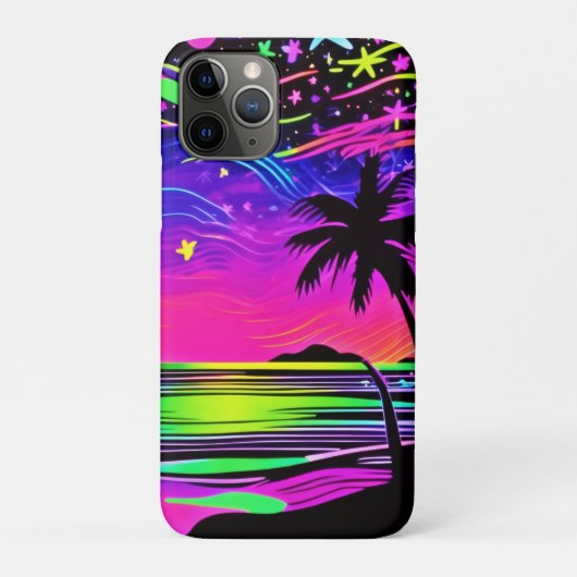 Neon Night Beachscape Case-Mate iPhone Case (Achterkant)
