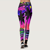 Neon Night Beachscape Leggings (Achterkant)