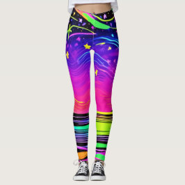 Neon Night Beachscape Leggings