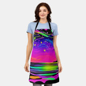 Neon Night Beachscape Schort (Gedragen)