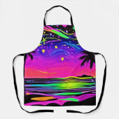 Neon Night Beachscape Schort (Voorkant)